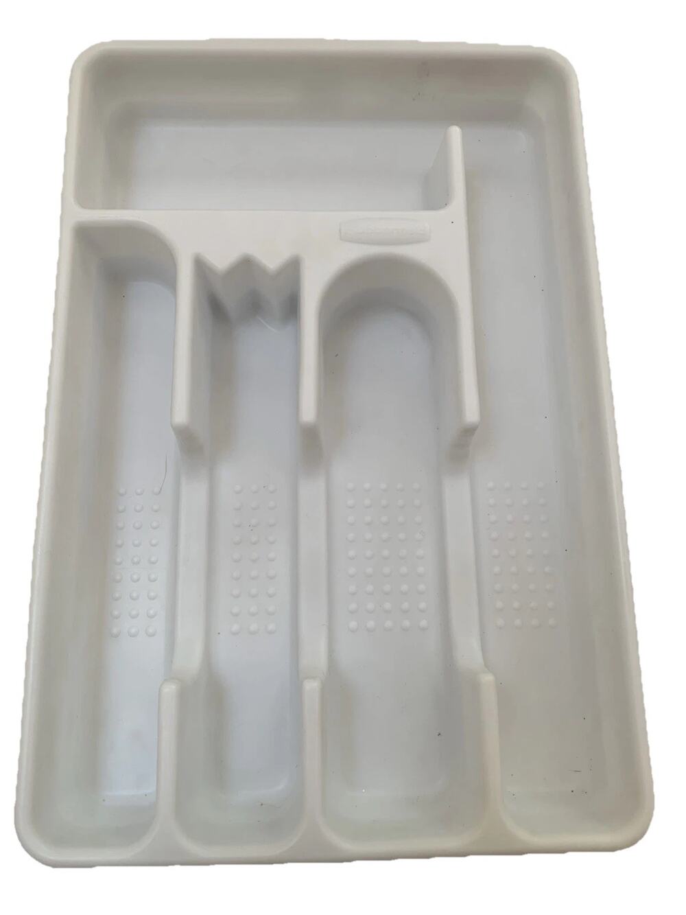 Vtg Rubbermaid White Utensil Silverware Tray Kitchen Drawer Organizer Retro MCM